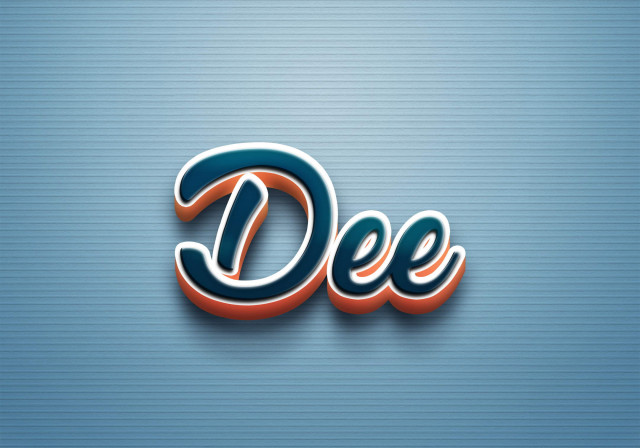 Free photo of Cursive Name DP: Dee