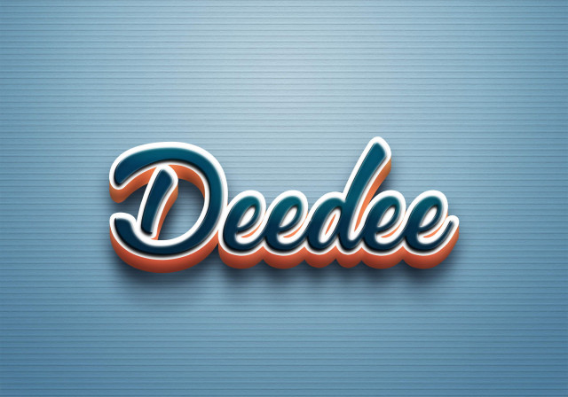 Free photo of Cursive Name DP: Deedee