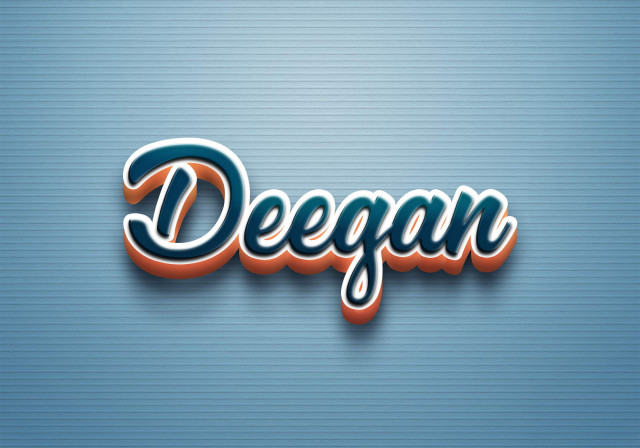 Free photo of Cursive Name DP: Deegan