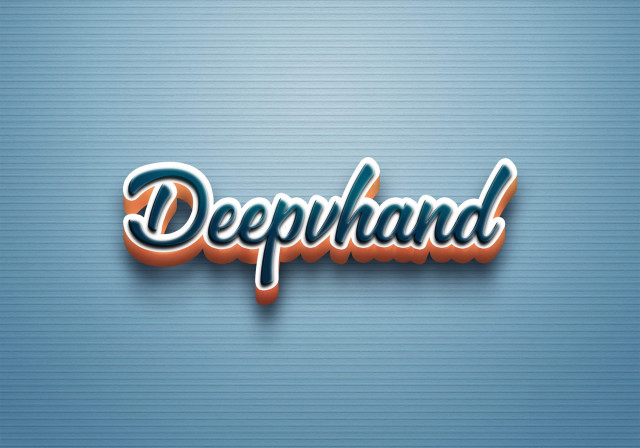 Free photo of Cursive Name DP: Deepvhand