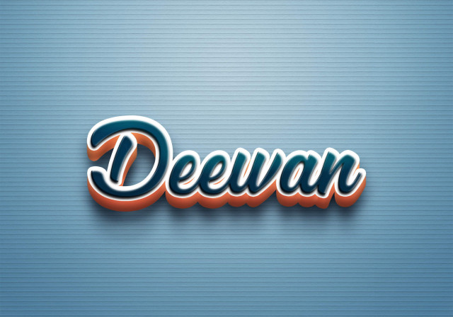 Free photo of Cursive Name DP: Deewan