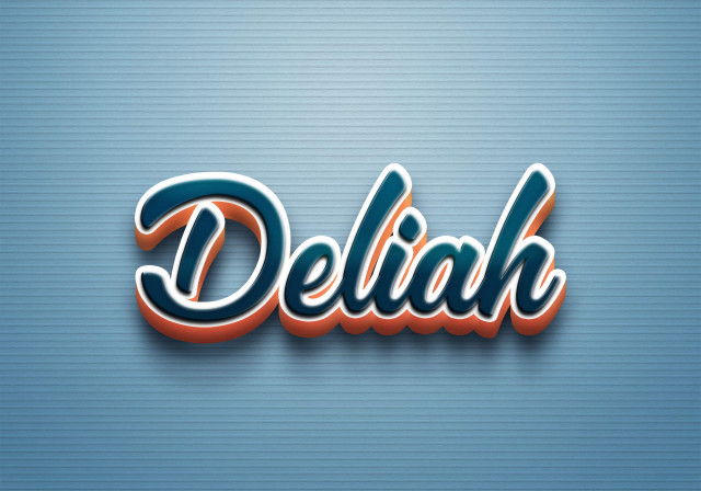 Free photo of Cursive Name DP: Deliah