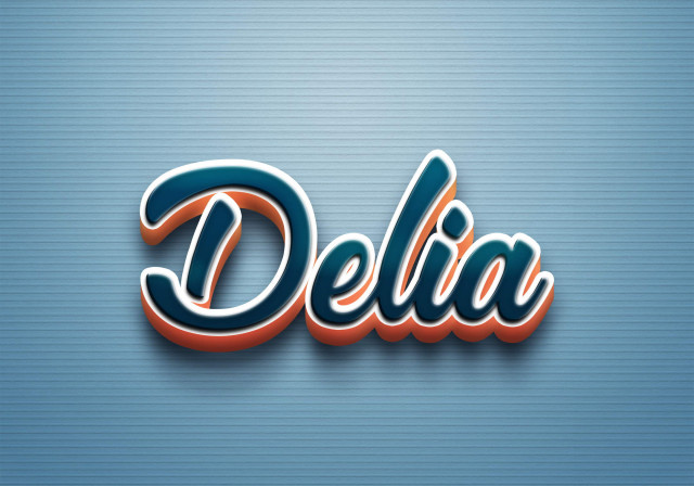 Free photo of Cursive Name DP: Delia