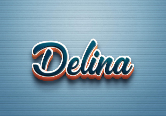 Free photo of Cursive Name DP: Delina