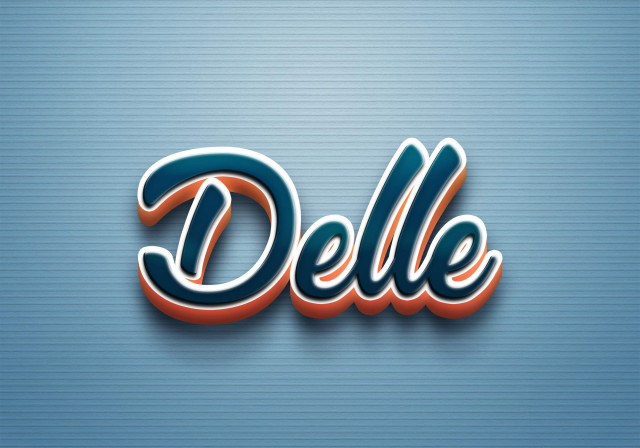 Free photo of Cursive Name DP: Delle