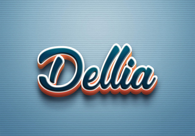 Free photo of Cursive Name DP: Dellia