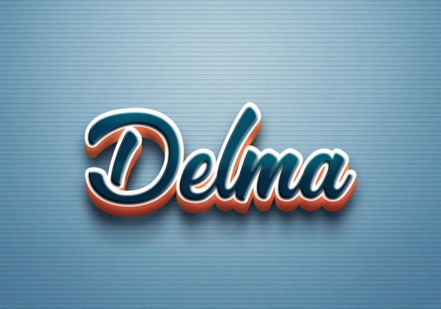 Free photo of Cursive Name DP: Delma