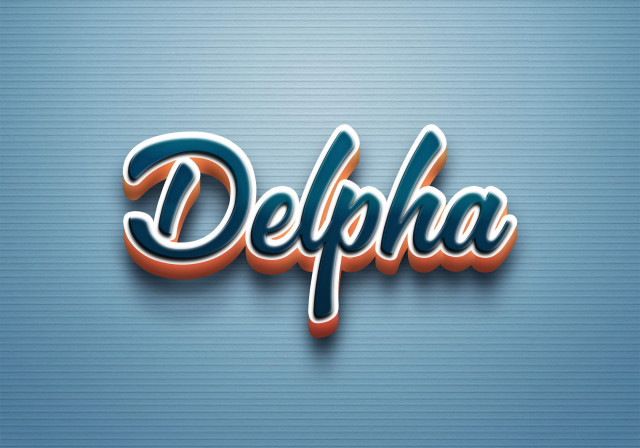 Free photo of Cursive Name DP: Delpha