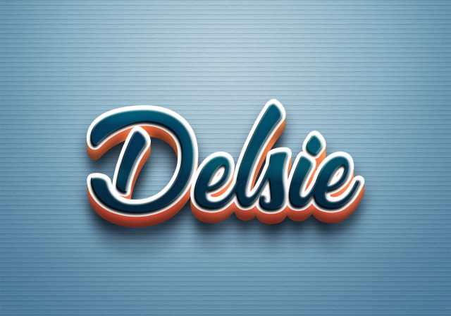 Free photo of Cursive Name DP: Delsie