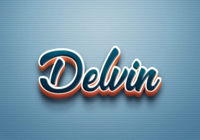 Free photo of Cursive Name DP: Delvin