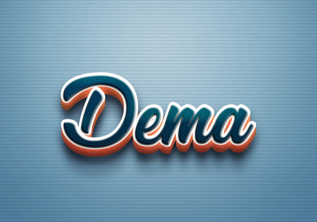 Free photo of Cursive Name DP: Dema