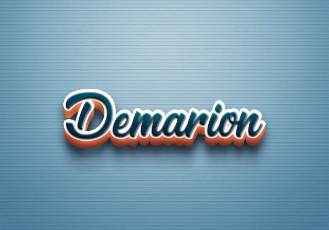 Free photo of Cursive Name DP: Demarion