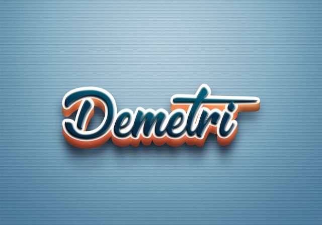 Free photo of Cursive Name DP: Demetri