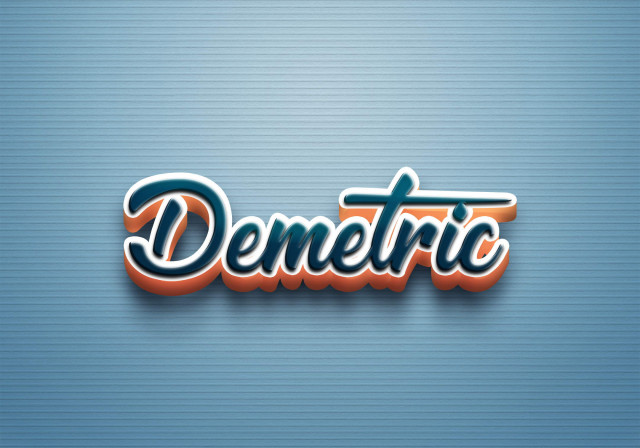 Free photo of Cursive Name DP: Demetric