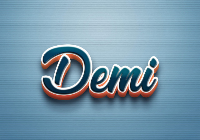 Free photo of Cursive Name DP: Demi