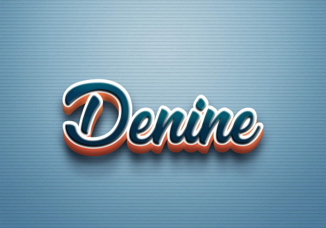 Free photo of Cursive Name DP: Denine