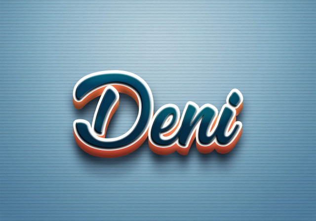 Free photo of Cursive Name DP: Deni