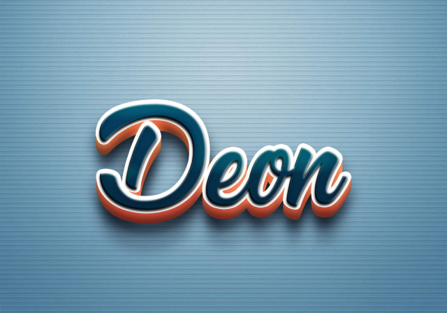 Free photo of Cursive Name DP: Deon