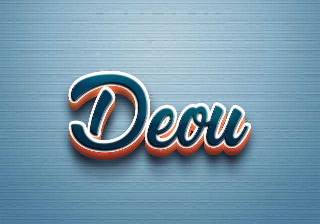 Free photo of Cursive Name DP: Deou