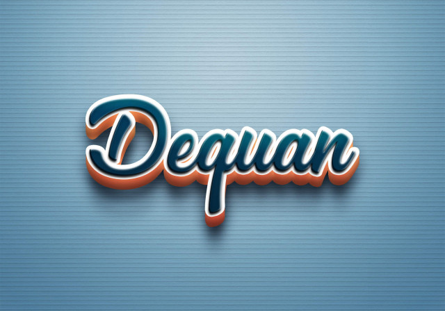 Free photo of Cursive Name DP: Dequan