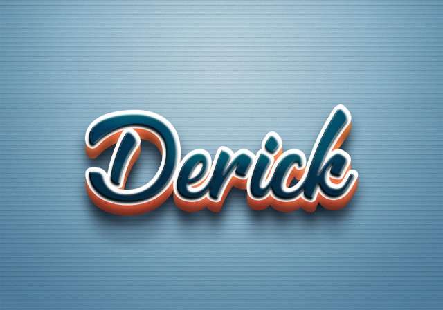 Free photo of Cursive Name DP: Derick