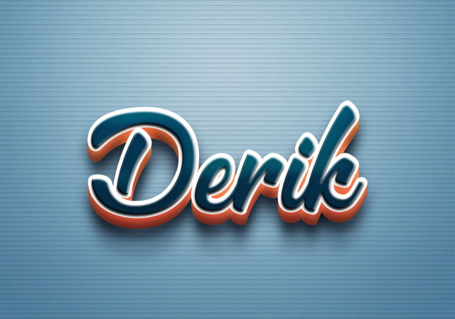 Free photo of Cursive Name DP: Derik