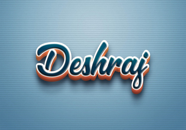 Free photo of Cursive Name DP: Deshraj