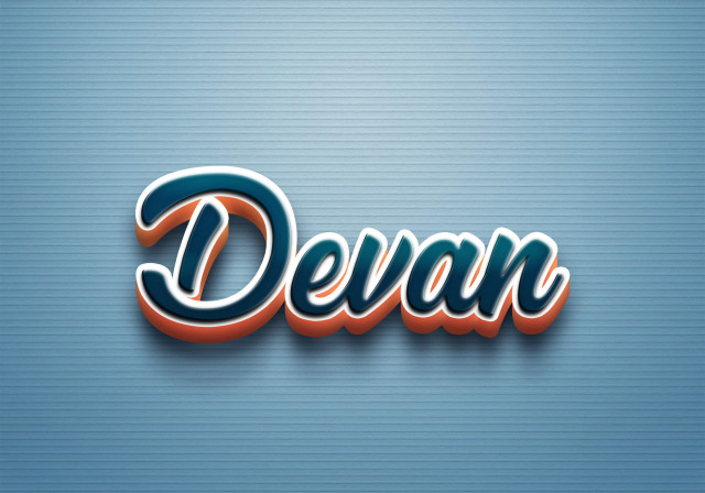 Free photo of Cursive Name DP: Devan