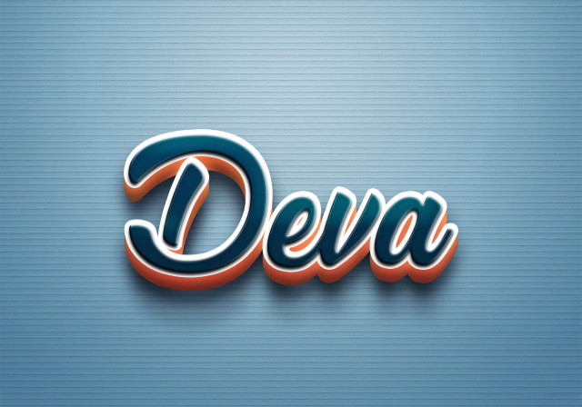 Free photo of Cursive Name DP: Deva