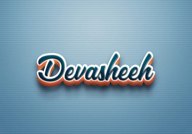 Free photo of Cursive Name DP: Devasheeh