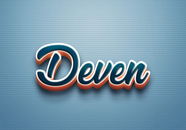 Free photo of Cursive Name DP: Deven