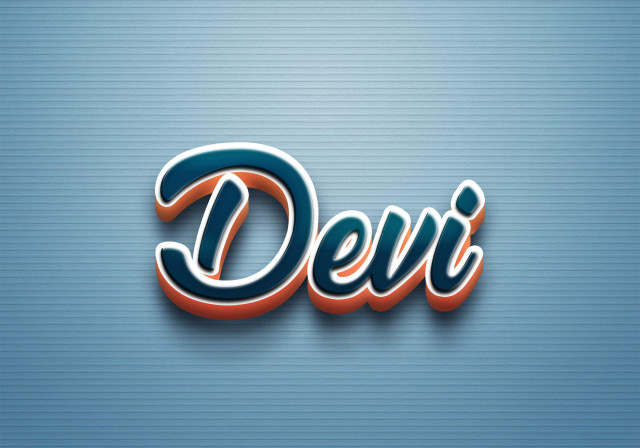 Free photo of Cursive Name DP: Devi