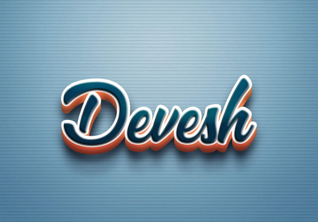 Free photo of Cursive Name DP: Devesh