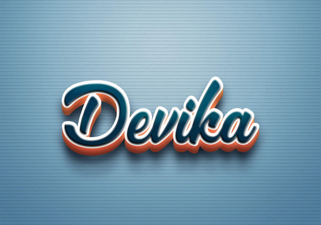 Free photo of Cursive Name DP: Devika