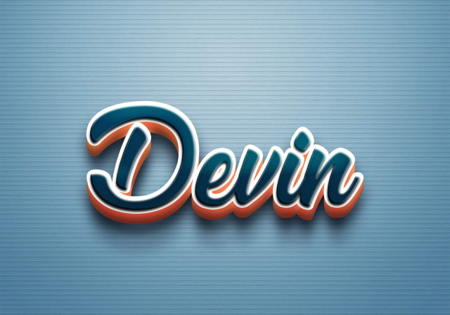 Free photo of Cursive Name DP: Devin