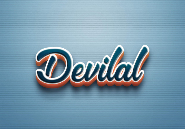 Free photo of Cursive Name DP: Devilal