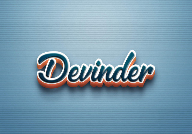 Free photo of Cursive Name DP: Devinder