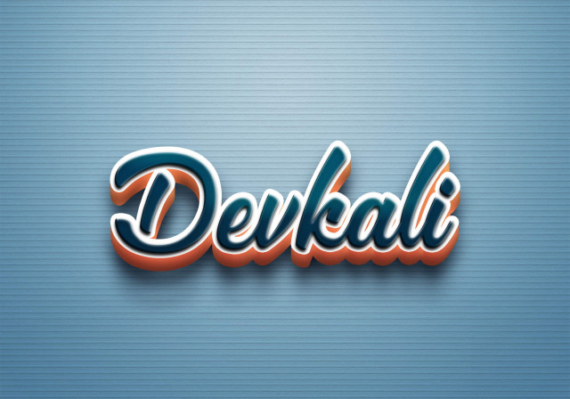 Free photo of Cursive Name DP: Devkali