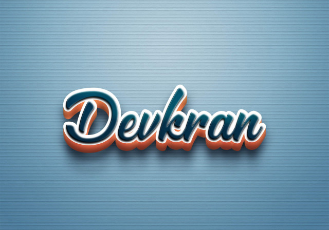 Free photo of Cursive Name DP: Devkran