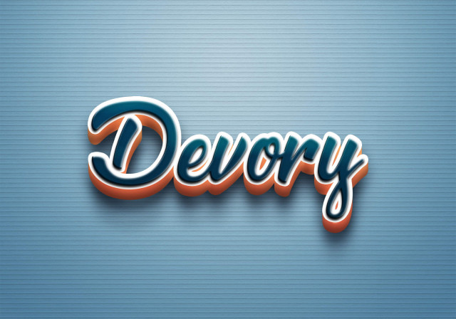 Free photo of Cursive Name DP: Devory