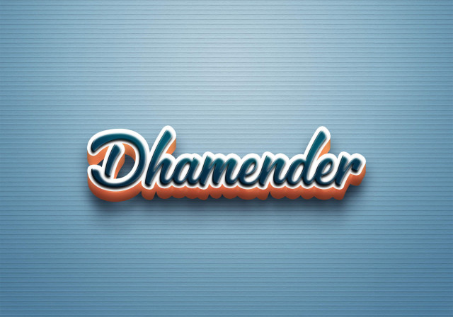 Free photo of Cursive Name DP: Dhamender