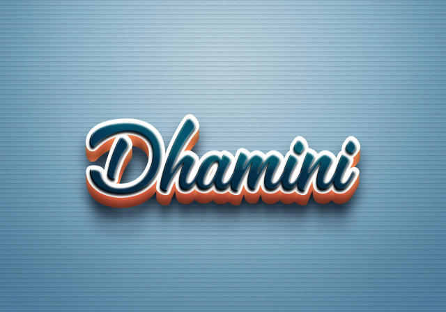 Free photo of Cursive Name DP: Dhamini