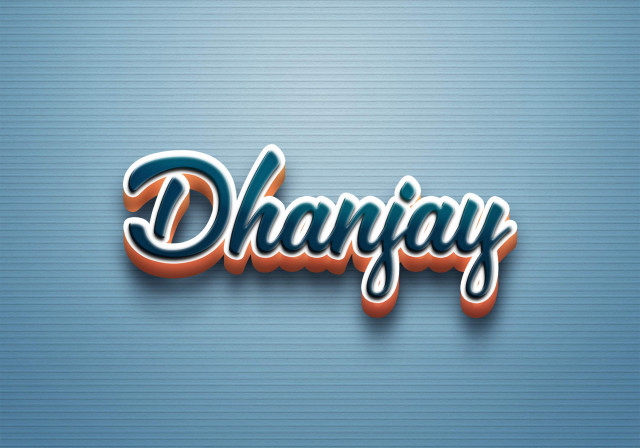 Free photo of Cursive Name DP: Dhanjay