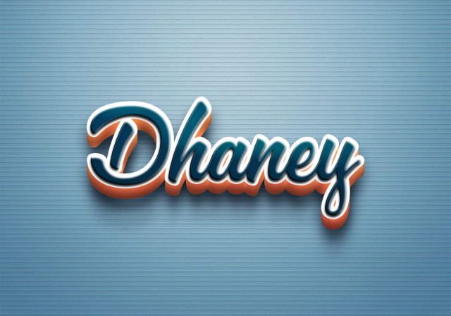 Free photo of Cursive Name DP: Dhaney