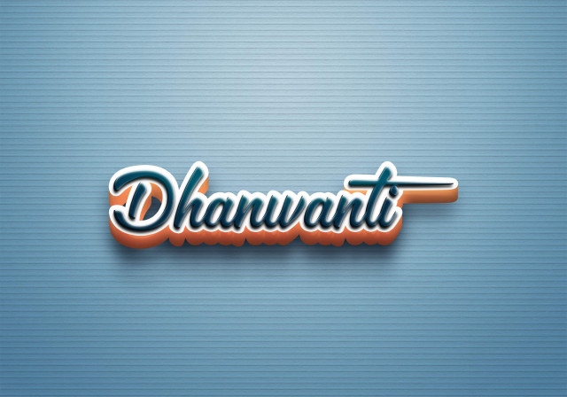 Free photo of Cursive Name DP: Dhanwanti