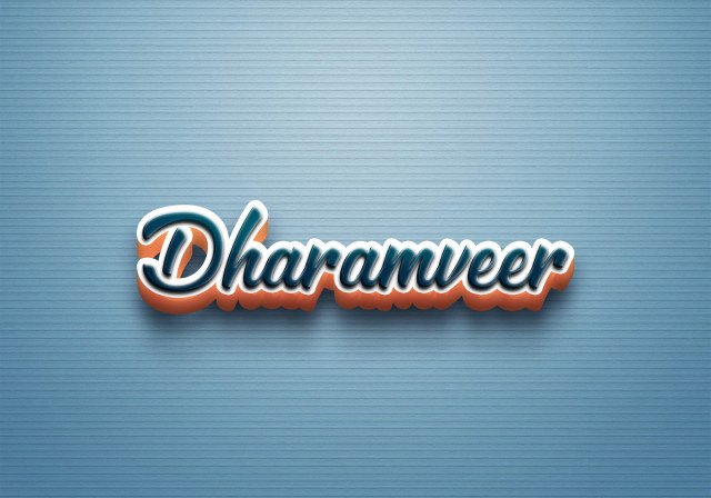 Free photo of Cursive Name DP: Dharamveer