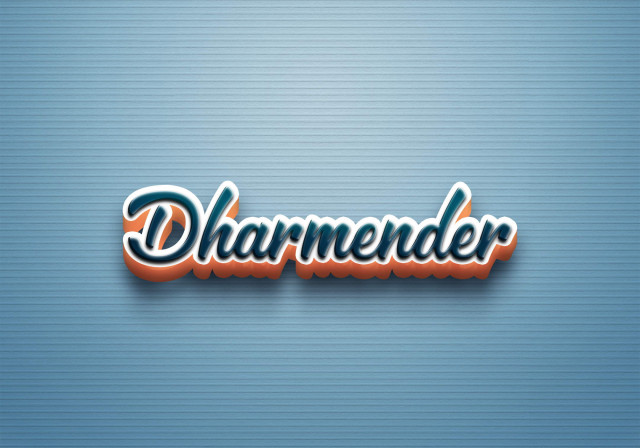 Free photo of Cursive Name DP: Dharmender
