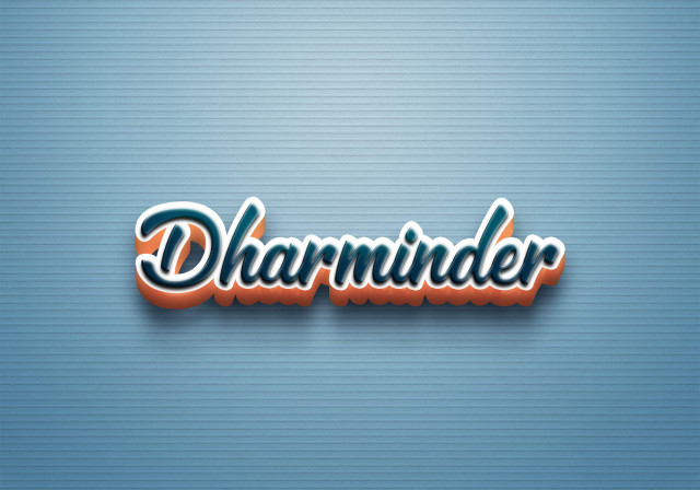 Free photo of Cursive Name DP: Dharminder
