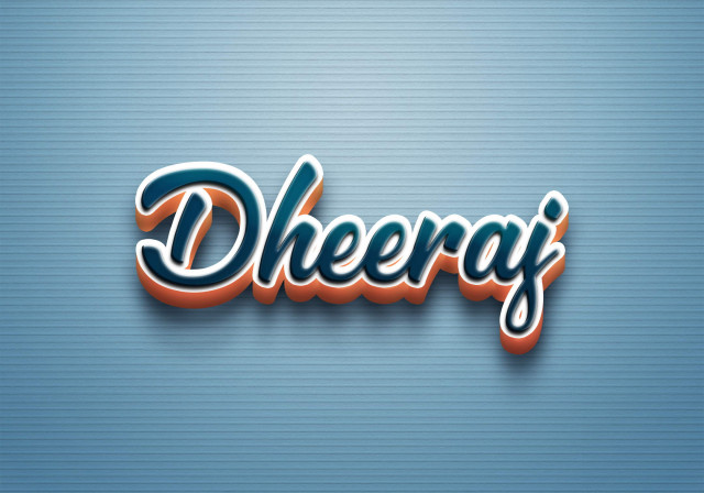 Free photo of Cursive Name DP: Dheeraj