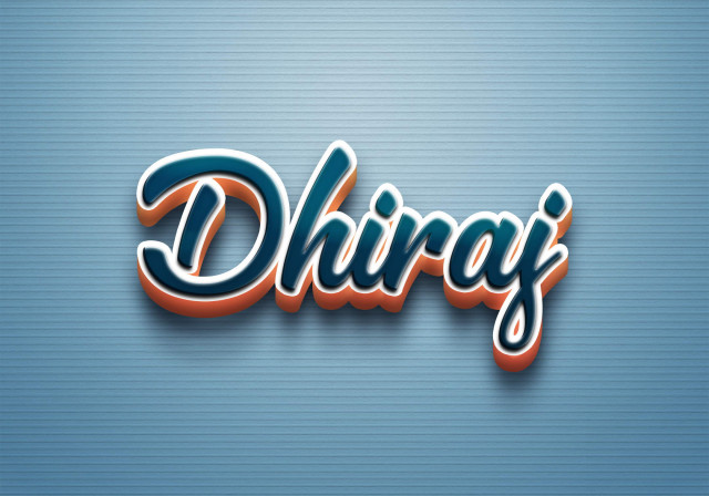 Free photo of Cursive Name DP: Dhiraj